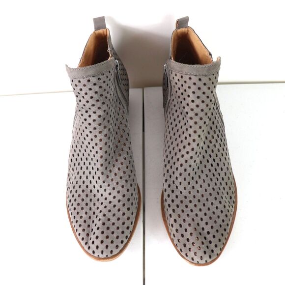EC Lucky Brand Basel 3 Perforated Leather Ankle Bootie Size 8.5 - Picture 4 of 8